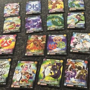 34 Bakugan Battle Brawlers trading cards in almost new condition.
